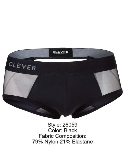 Clever 26059 Tanatos Briefs in Bold Black Color Black