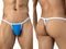 Clever Moda 26160 Men's Underwear Boreas Thongs Minimalist Style Color Turquoise