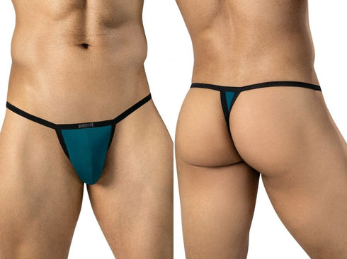 Clever Moda 26161 Men's Underwear Boreas Sleek Thongs Color Petrol Blue