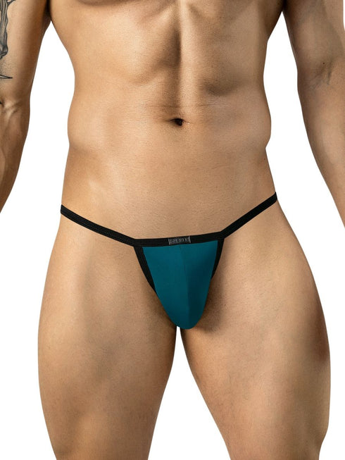 Clever Moda 26161 Men's Underwear Boreas Sleek Thongs Color Petrol Blue