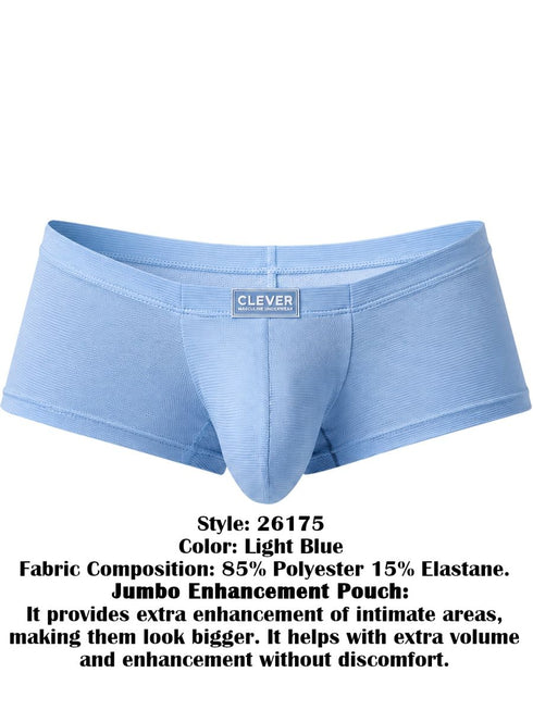Clever Moda 26175 Men's Underwear Cronos Trunks Color Light Blue