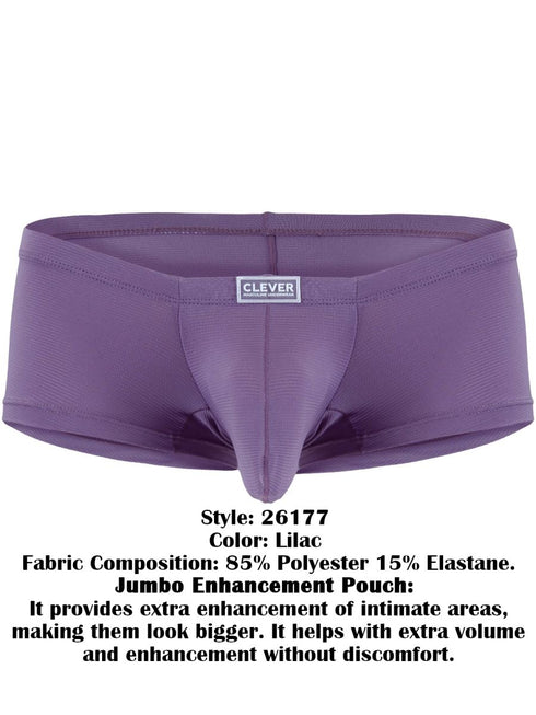 Clever Moda 26177 Men's Underwear Cronos Trunks Color Lilac