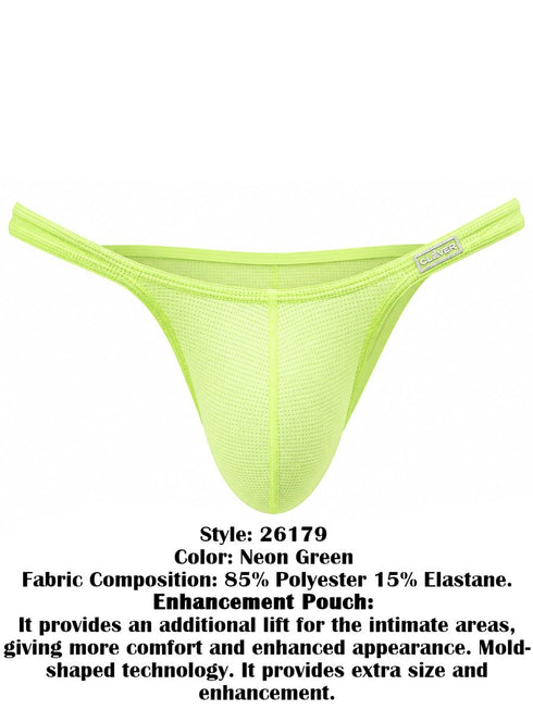 Clever Moda 26179 Men's Underwear Cronos Briefs Color Neon Green