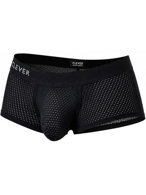 Clever Moda 26184 Men's Underwear Ulises Trunks Modern Comfort Color Black
