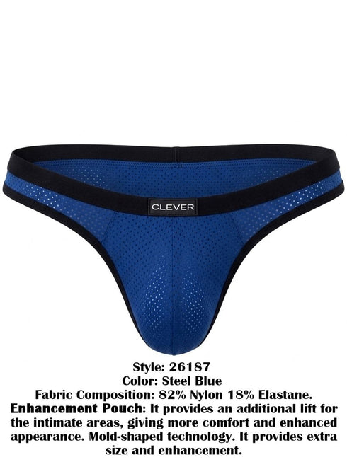 Clever Moda 26187 Men's Underwear Ulises Ergonomic Briefs Color Steel Blue