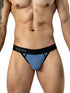 Clever Moda 26191 Men's Underwear Ulises Sleek Thongs Color Steel Blue
