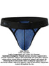 Clever Moda 26191 Men's Underwear Ulises Sleek Thongs Color Steel Blue