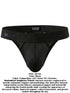 Clever Moda 26192 Men's Underwear Ulises Thongs Stylish Ergonomic Fit Color Black