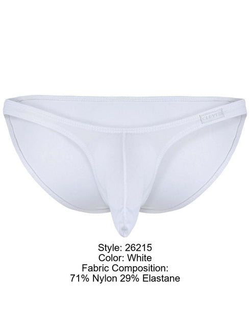 Clever 26215 Men's Underwear Cocuy Sleek Low Rise Briefs Color White