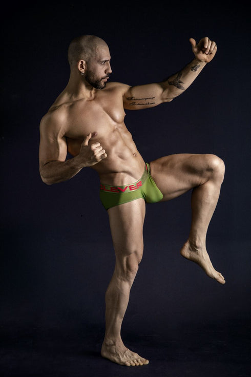 Clever 519968 3PK Australian Latin Briefs Color Beige-Blue-Green