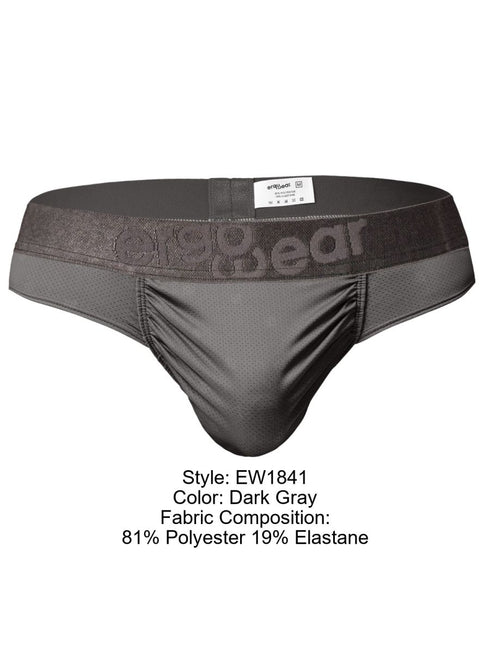 ErgoWear EW1841 Men's Underwear FEEL SE Sleek Ergonomic Thong Color Dark Gray