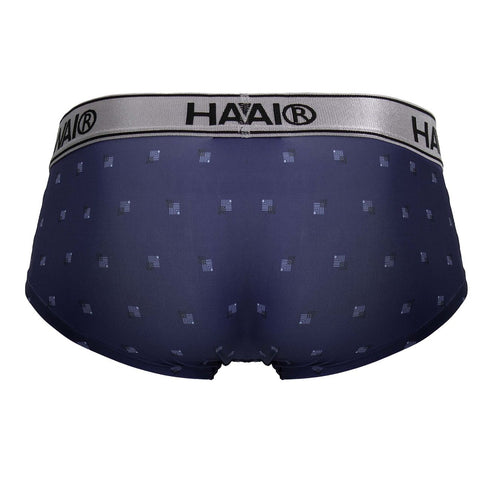 HAWAIR 42480 Printed Microfiber Briefs Color Blue