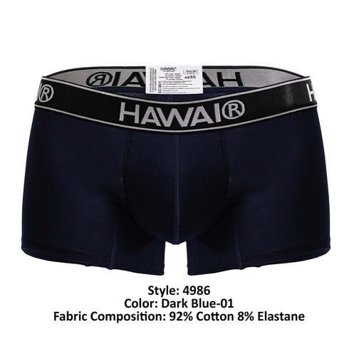 HAWAIR 4986 Cotton blend Trunks Color Dark Blue-01