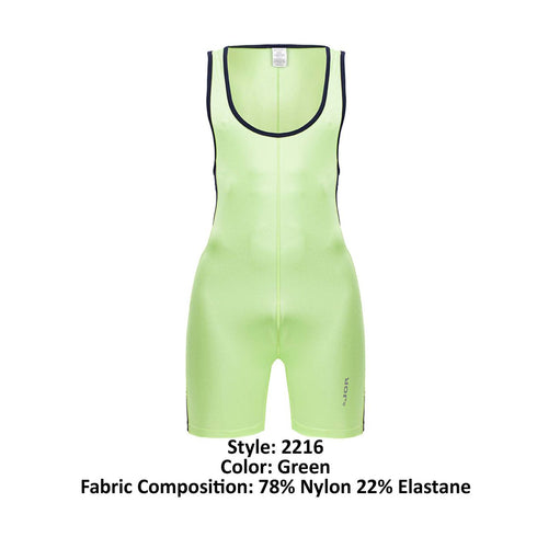 JOR 2216 Fighter Bodysuit Color Green