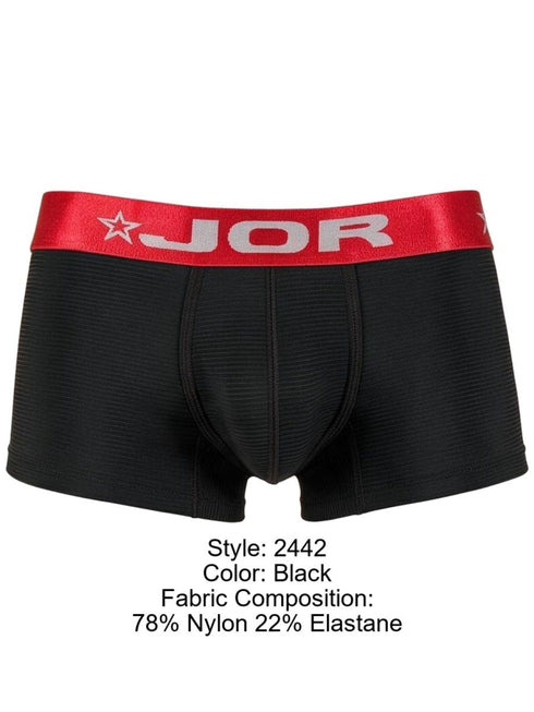 JOR 2442 Men's Underwear Astor Modern Trunks Color Black