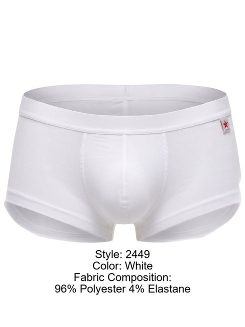 JOR 2449 Men's Underwear Sleek Invisible Trunks Color White