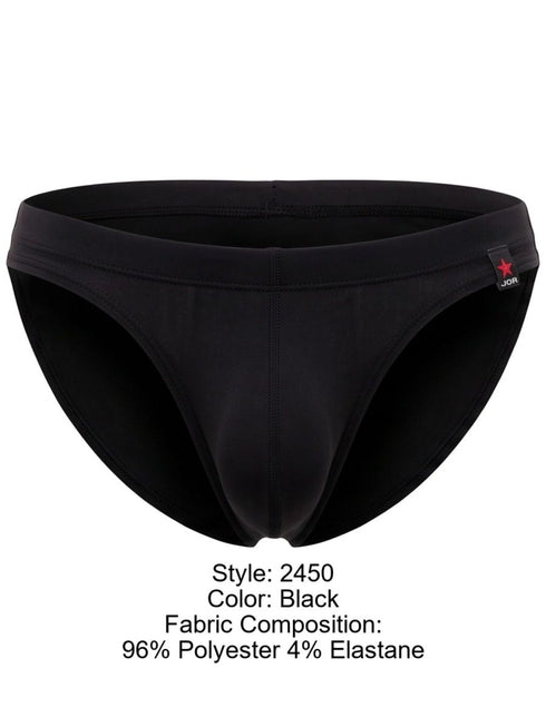 JOR 2450 Men's Underwear Invisible Briefs Sleek Comfort Color Black