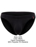 JOR 2450 Men's Underwear Invisible Briefs Sleek Comfort Color Black