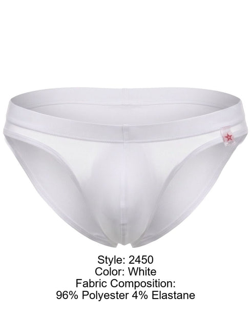 JOR 2450 Men's Underwear Invisible Briefs Sleek Comfort Color White
