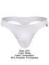 JOR 2451 Men's Underwear Invisible Sleek Thongs Color White