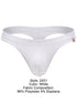 JOR 2451 Men's Underwear Invisible Sleek Thongs Color White