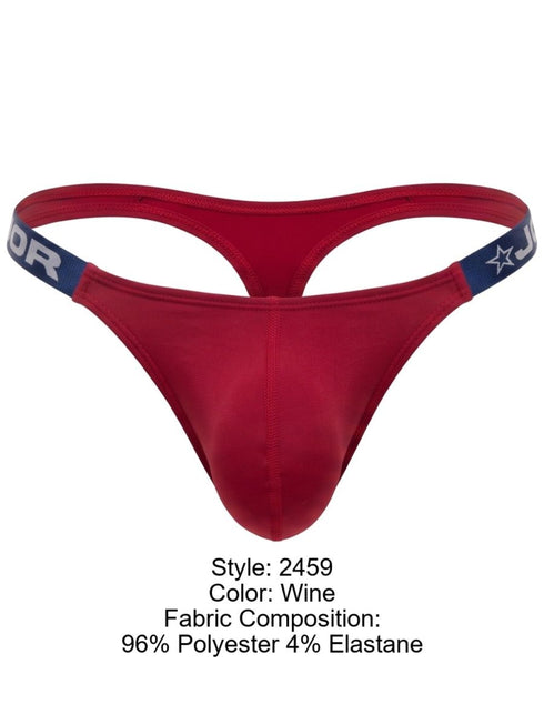 JOR 2459 Men's Underwear Eros Thongs Sleek Fit Color Wine