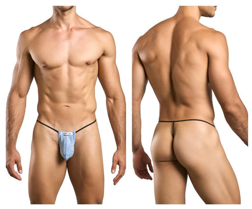 JUSTIN+SIMON XSJ02 Classic G-String Color Lurex Blue