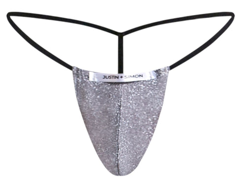 JUSTIN+SIMON XSJ02 Classic G-String Color Lurex Gray