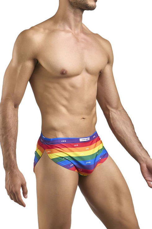 JUSTIN+SIMON XSJ09 Running Shorts Color Pride Flag