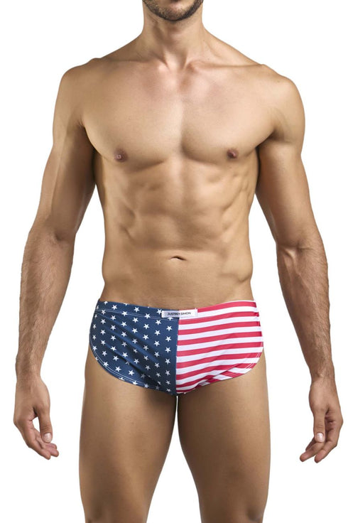 JUSTIN+SIMON XSJ09 Running Shorts Color USA Flag