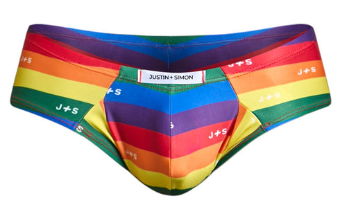 JUSTIN+SIMON XSJ22 Cheek Briefs Color Pride Flag