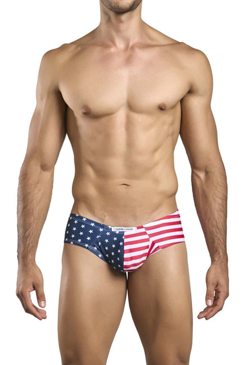 JUSTIN+SIMON XSJ22 Cheek Briefs Color USA Flag