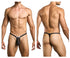 JUSTIN+SIMON XSJBU02 Bulge Thongs Color Black Mesh