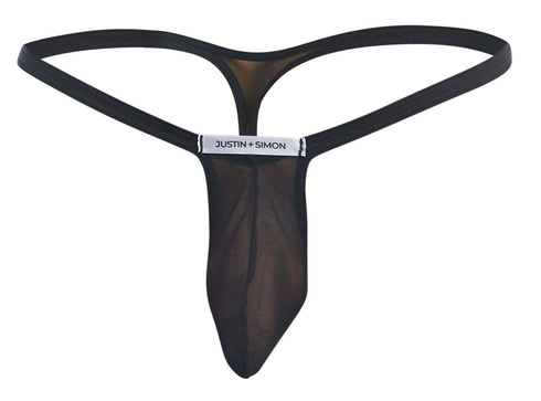 JUSTIN+SIMON XSJBU02 Bulge Thongs Color Black
