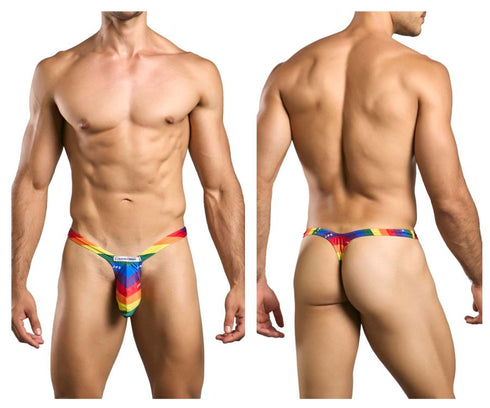 JUSTIN+SIMON XSJBU02 Bulge Thongs Color Pride Flag
