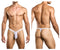 JUSTIN+SIMON XSJBU02 Bulge Thongs Color White Mesh