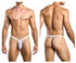 JUSTIN+SIMON XSJBU02 Bulge Thongs Color White Mesh