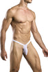JUSTIN+SIMON XSJBU02 Bulge Thongs Color White Mesh