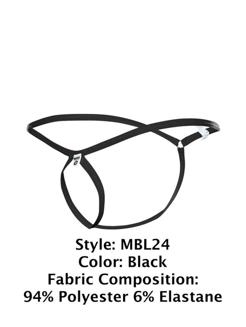 MaleBasics MBL24 Tear Drop Thongs Color Black