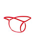 MaleBasics MBL24 Tear Drop Thongs Color Red