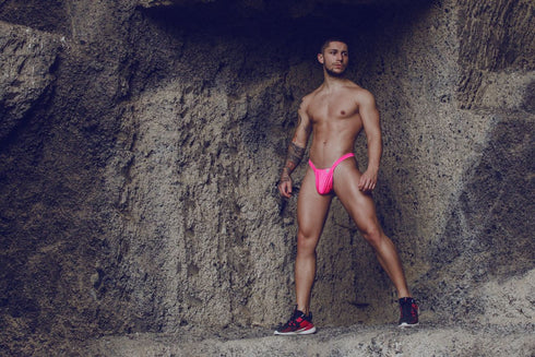 MaleBasics MBL52 Y Buns Thongs Color Hot Pink