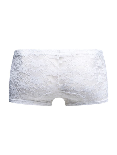 MaleBasics MBL78 Lace Trunks Color White Lace