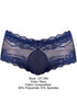 Male Power 127-280 Sassy Lace Mini Short Sheer Pouch Color Navy