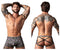Male Power 148-303 Gridlocked Strappy Back Short Color Printed