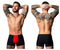 Male Power 154-300 Hot Mesh Pouch Short Color Black-Red