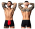 Male Power 154-300 Hot Mesh Pouch Short Color Black-Red