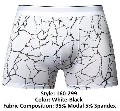 Male Power 160-299 Soo Cumfy Boxer Brief Color White-Black