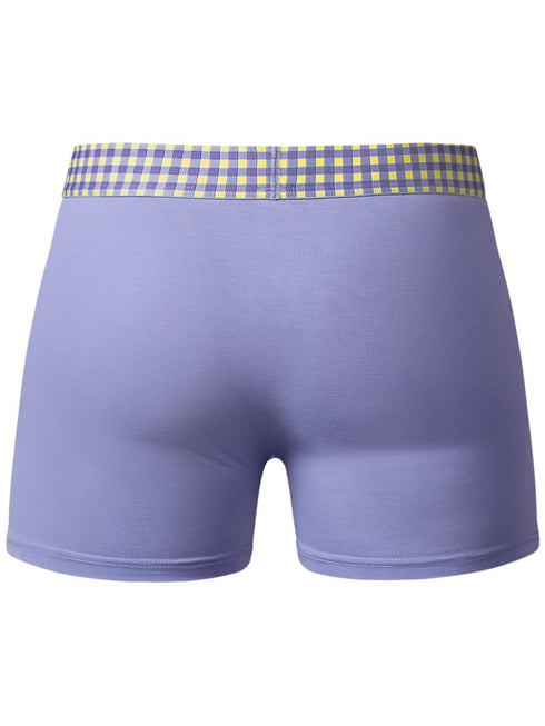 Male Power 161-306 So Comfy Gingham Boxer Brief in Purple Color Purple