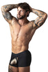Male Power 162-304 Open Ended Moonshine Short Open Front Elastic Cock Ring Color Black