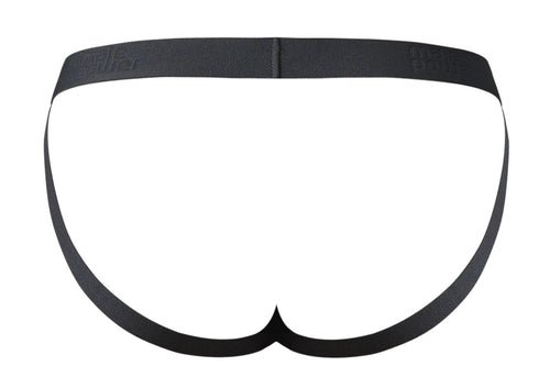 Male Power 348-304 Open Ended Jock Open Front Elastic Cock Ring Color Black